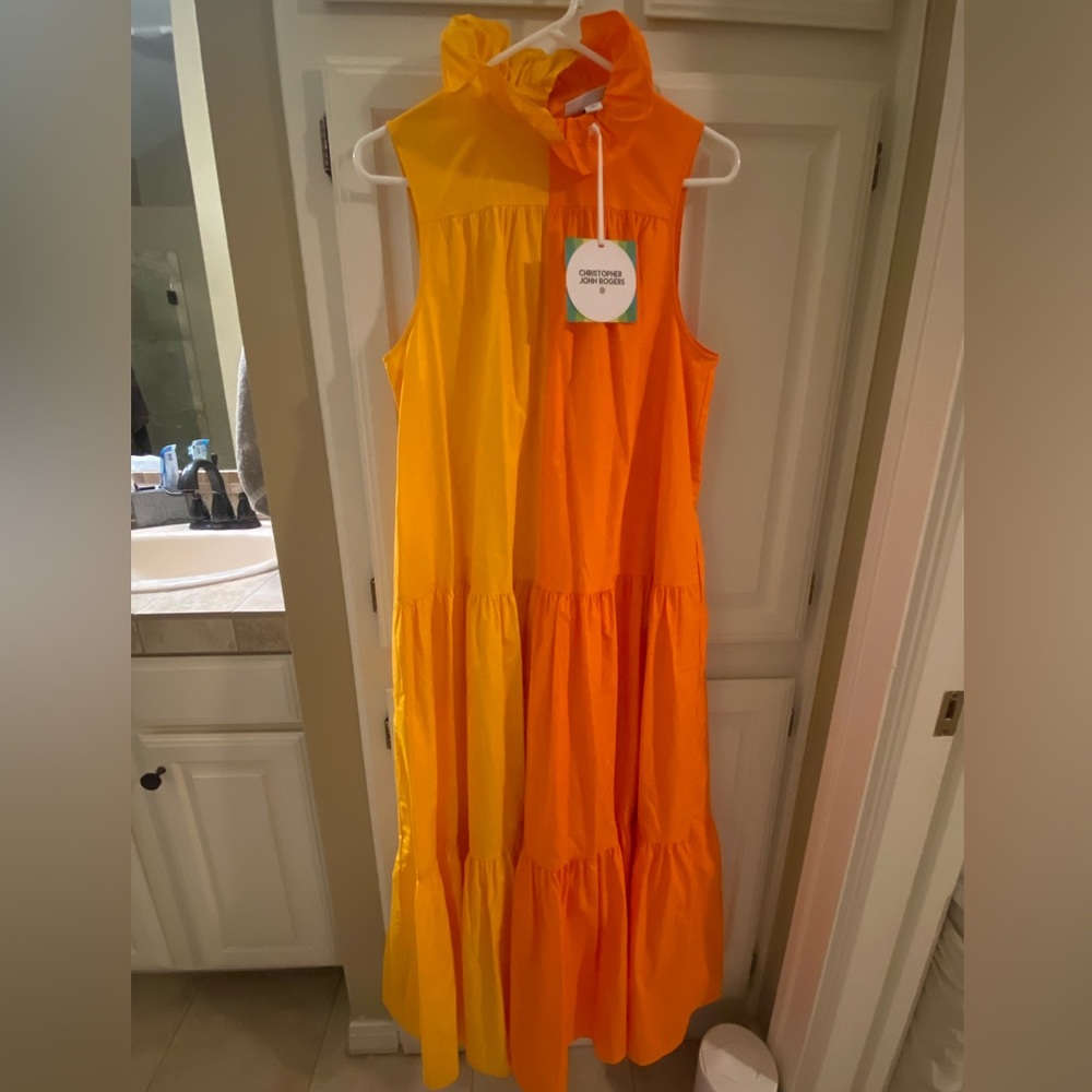 NWT. Never worn. Christopher John Rogers x Target Collab Maxi dress. Size M.
